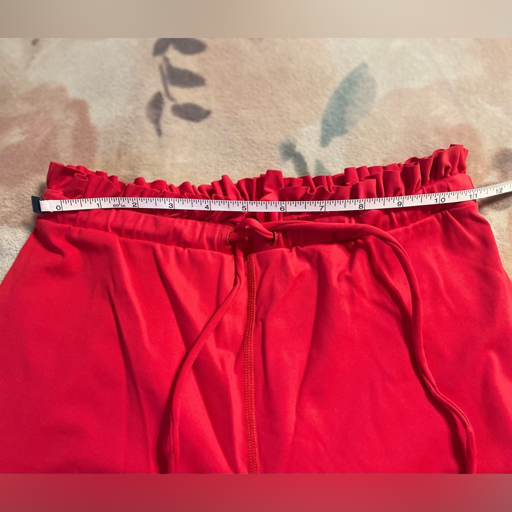 Celestine High Rise Scarlet Ruffle Leggings - Picture 9 of 15